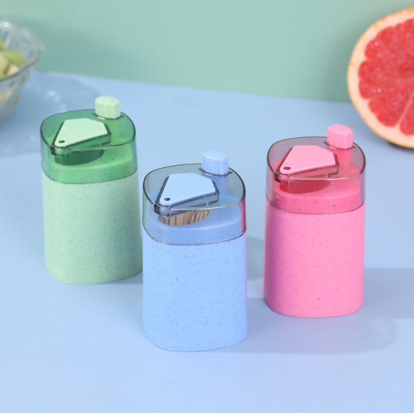 2021 hot sell new design wholesale household living room dining room press type toothpick holder toothpick storage box