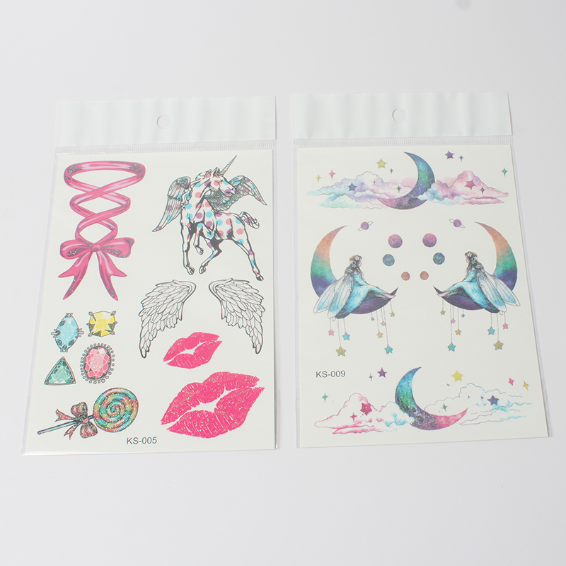 Customize non-toxic temporary body cute tattoo sticker set for kid