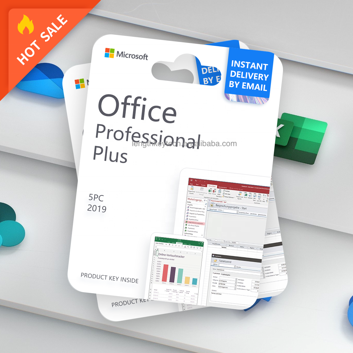Онлайн-доставка по электронной почте 24/7, Office 2019 Professional Plus Key (5 шт.), оригинальная лицензия на весь срок службы