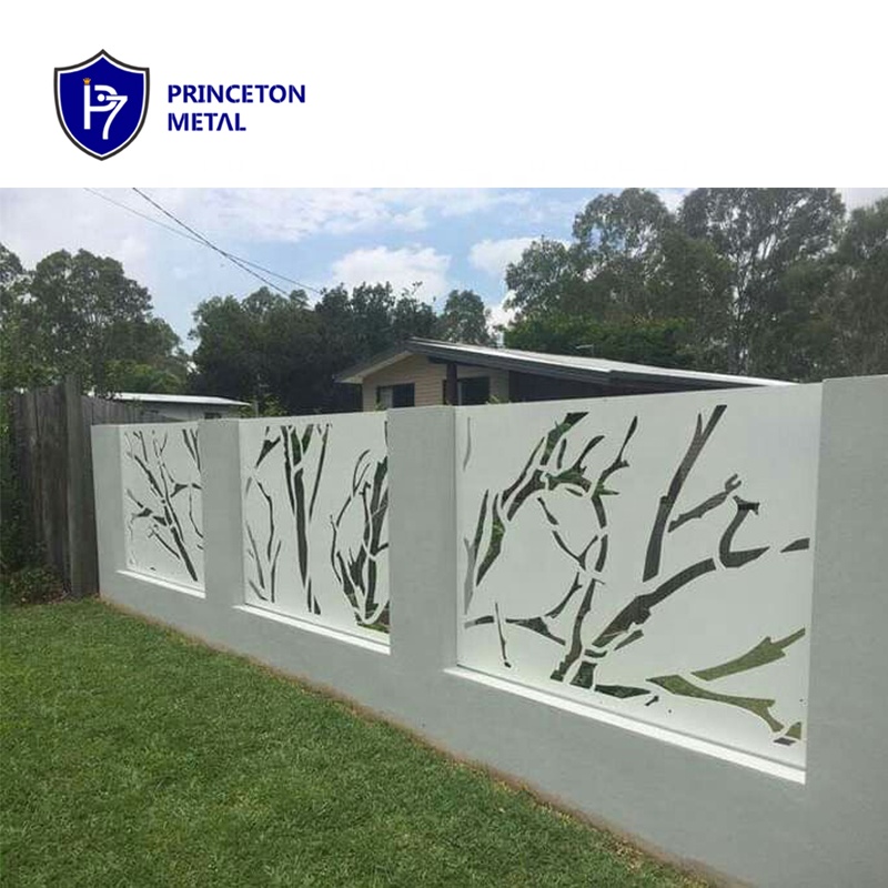newly design modern custom laser cut houses garden aluminum fence panels system