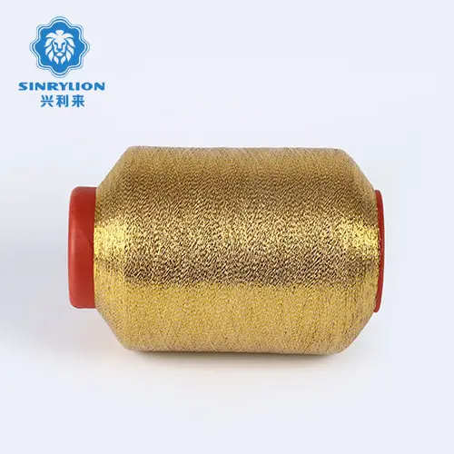 High quality metallic yarn embroidery gold metallic yarn for embroidery.