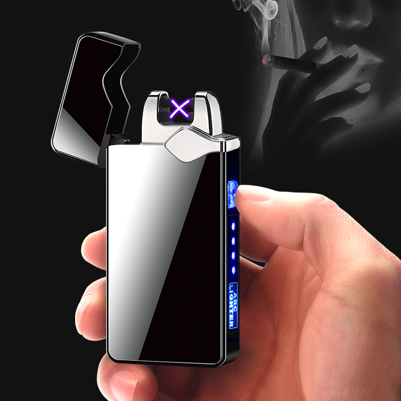 Новинка 2019 feuerzeug Зажигалка USB Двойная электронная прочная дуговая плазменная Зажигалка для подарка на Рождество