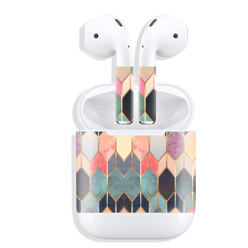 Оптовая продажа, модные наклейки из ПВХ для Airpods