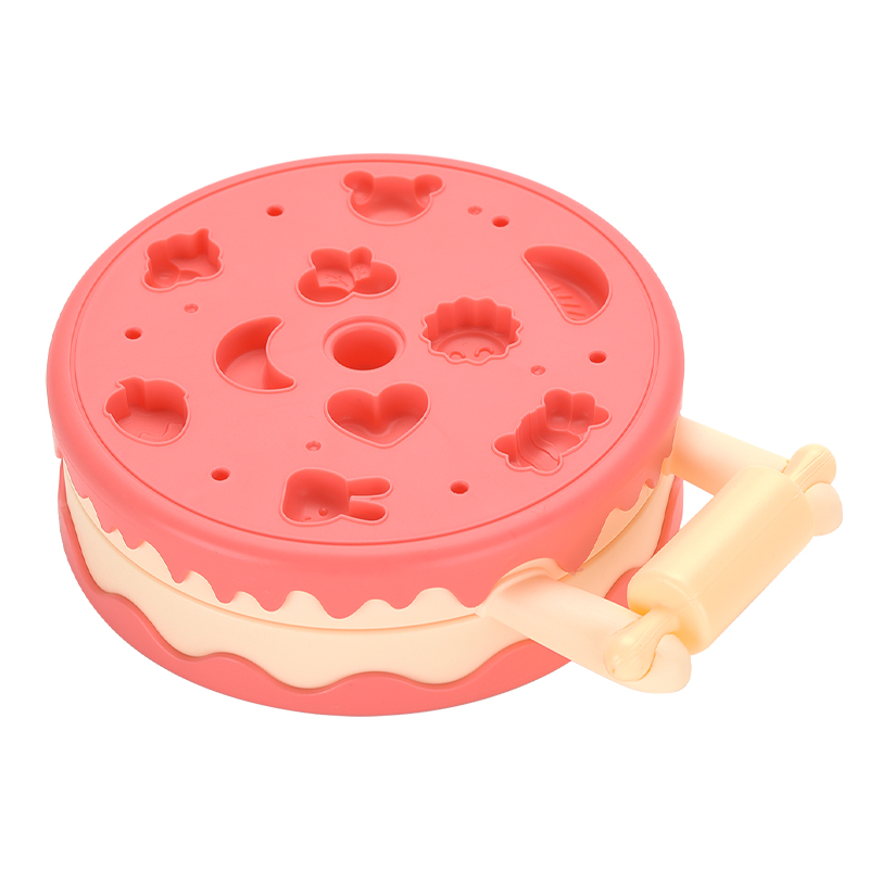 Realistic cute cake play dough tool set baby clay toys with all stamps accessories