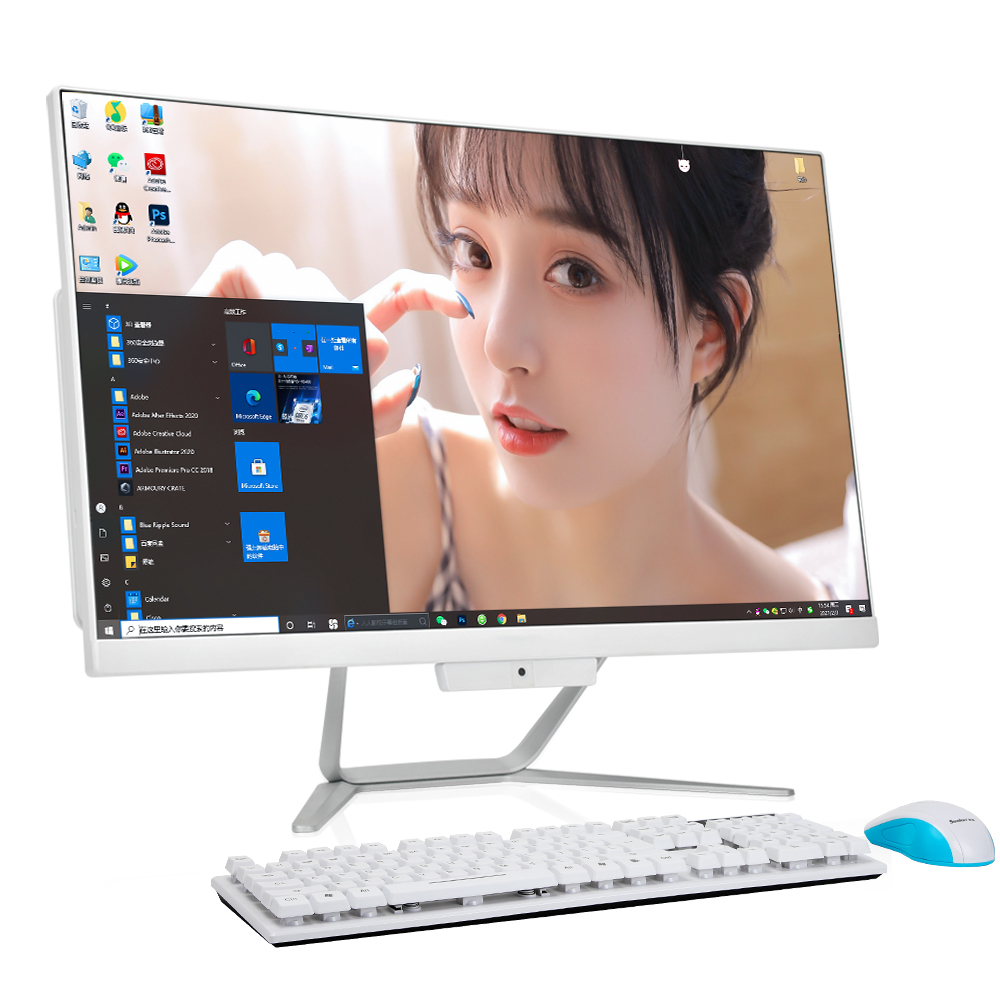 Discount! wholesale computer factory i3 pc 24 inch 4GB 128G SSD aio assembled cpu desktop computer computador all in one pc
