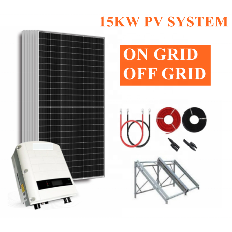 1KW to 30KW Solar Energy System with Hybrid Inverter and Lithium Battery for Home Use