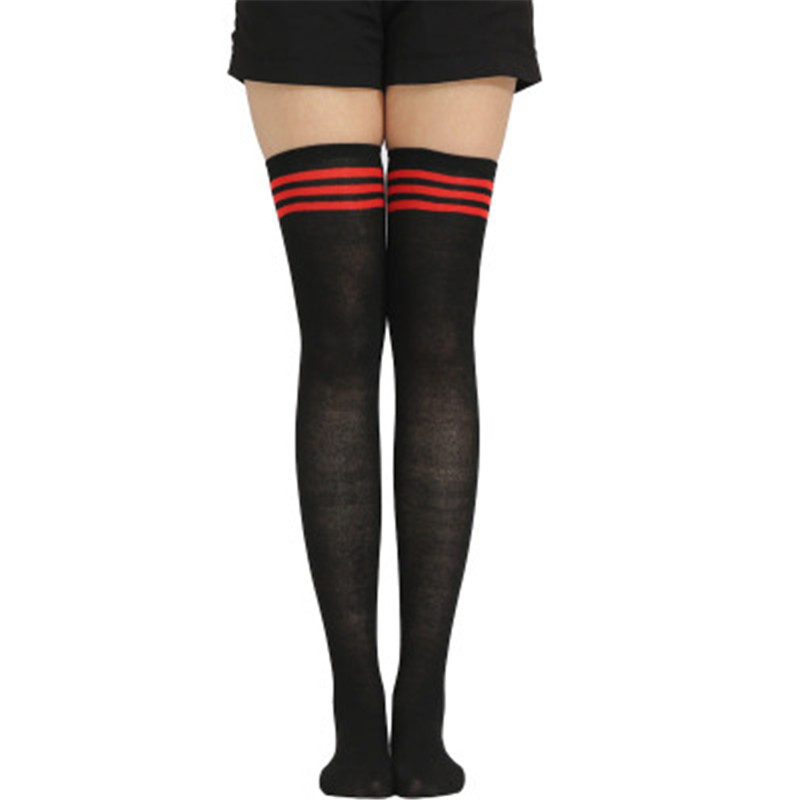 Hot Sale Striped Socks Women Funny Christmas Gifts Sexy Thigh High Nylon Long Stockings Cute Clothing Over Knee Socks R1596