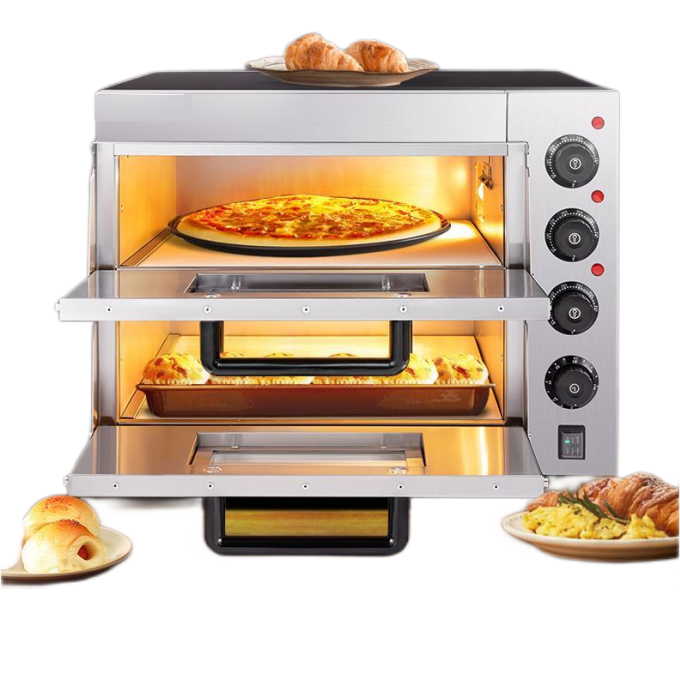 Brenu professional multifunctional high temperature industrial cake deck pizza oven for snack shop