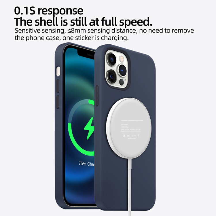 Подходит для тонкого беспроводного зарядного устройства мобильного телефона iPhone и Android