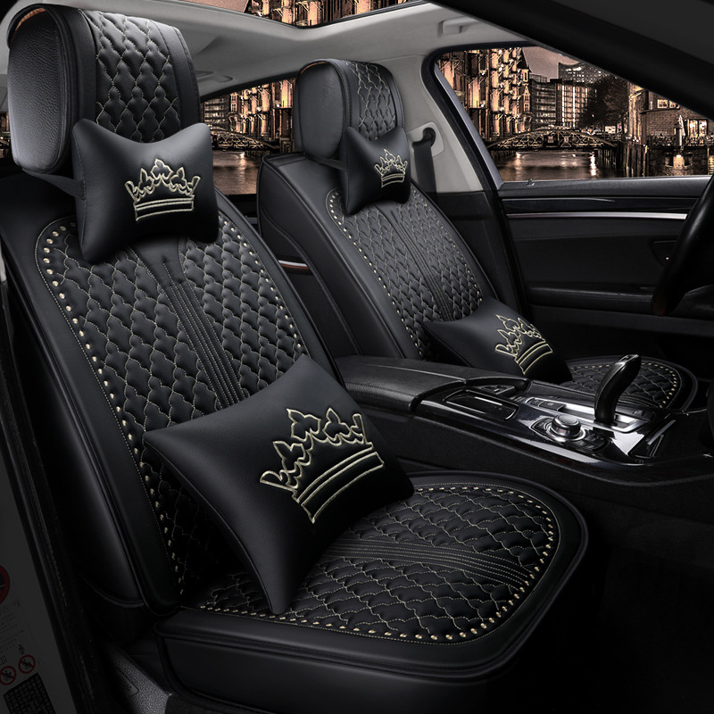Car Seats Cover Pu Leather Universal With Car Seat Cushion 13pcs Car Seat Covers Full Set