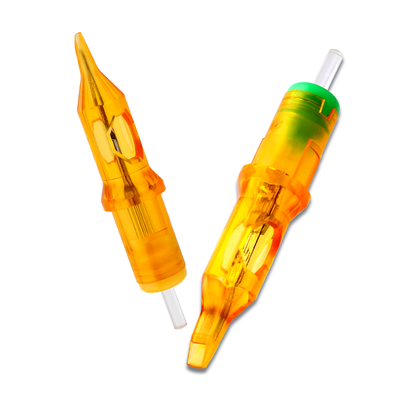 yellow color dragonfly tattoo premium cartridge needle OEM accept Membrane tattoo cartridge needle hot sale PMU needle