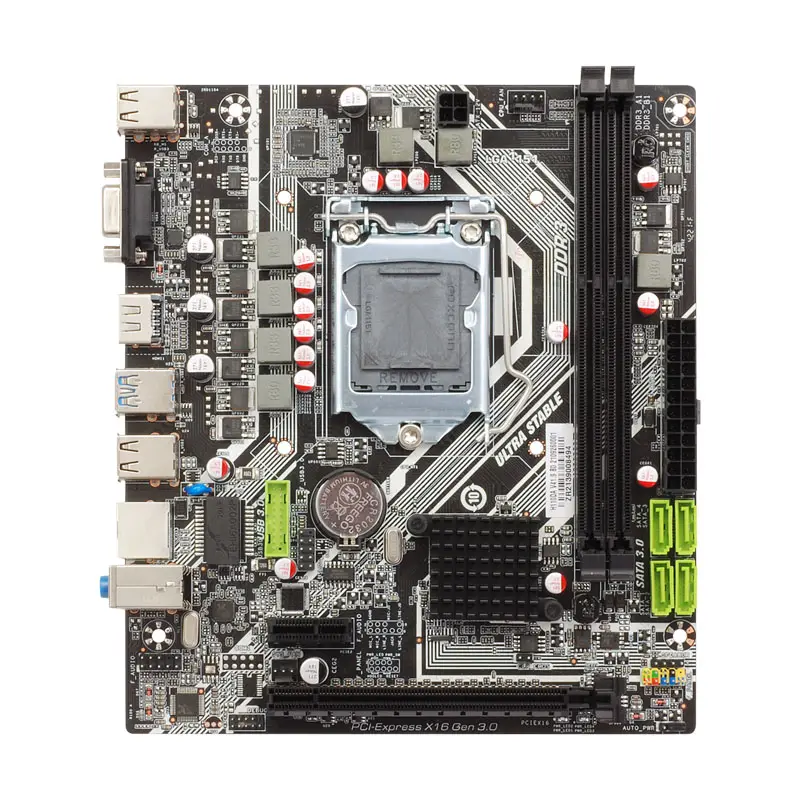 LGA 1151 Socket H110 Chipset Motherboard DDR3 1333/1600MHz 2 DIMM Support 6/7/8/9 I3 I5 I7 For Desktop