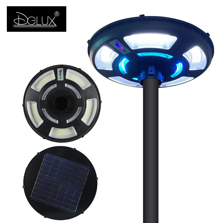 DGLUX современный декор с дистанционным управлением 6500-7000k Ip67 водонепроницаемая наружная 300 400 Вт Светодиодная Солнечная садовая лампа