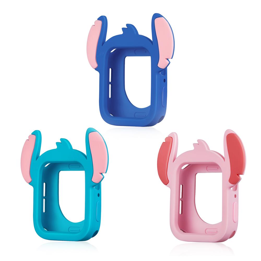 Lovely Stitch 3D Silicone Cartoon Watch Case For Apple Watch 6 SE 5 4 Cute TPU Protective Cover for iWatch Cases 44mm