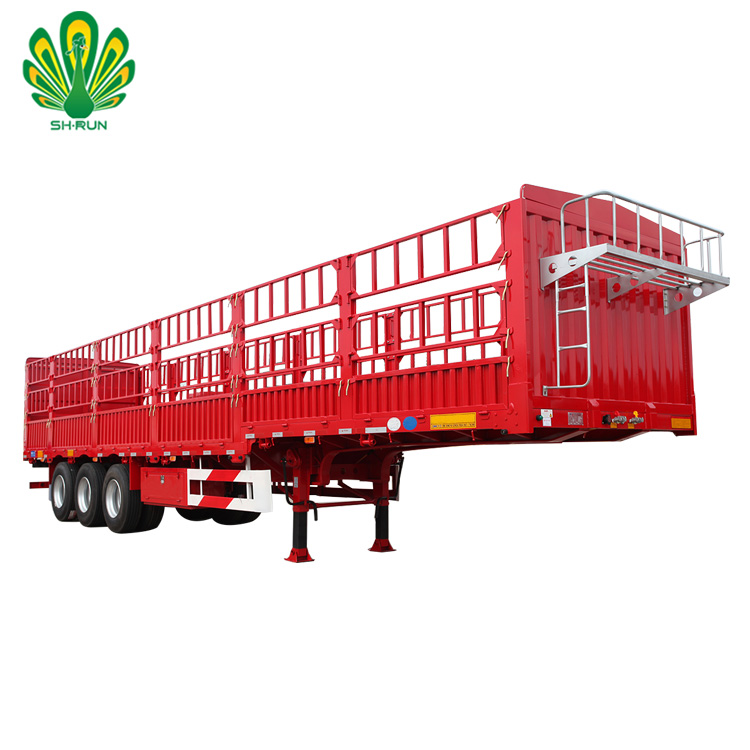CHINA SHENGRUN 3 axle fence semi trailer cargo transport fence cargo semi truck trailer