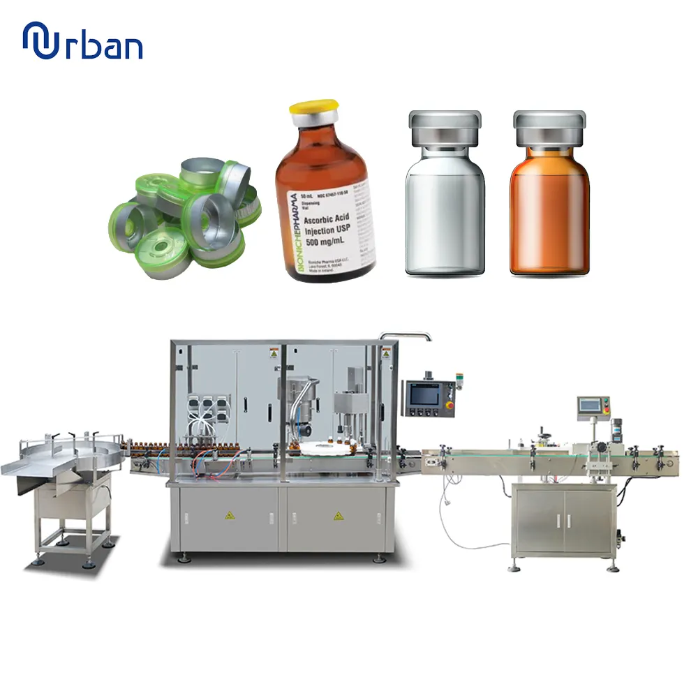 Automatic Pharmaceutical Production Line 1-15ml Vials Filling And Capping Machine