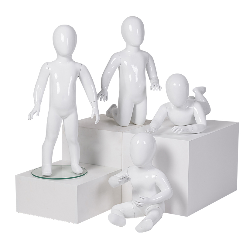 Fashion Dress Display Full Body White Girl Boy Kids Baby Mannequin for Clothing Display