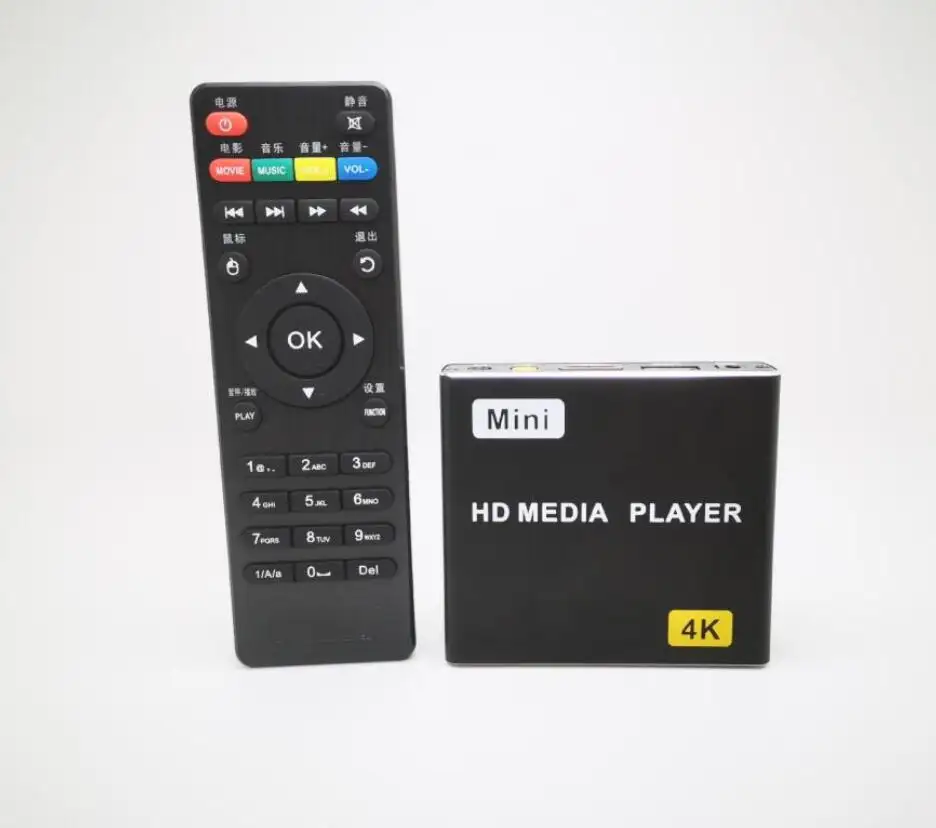 OEM Mini 4K Media Player Support Micro SD Cards TF Cards USB Disk 2K 1080P Full HD Advertising Player AD HDD Multimedia Players