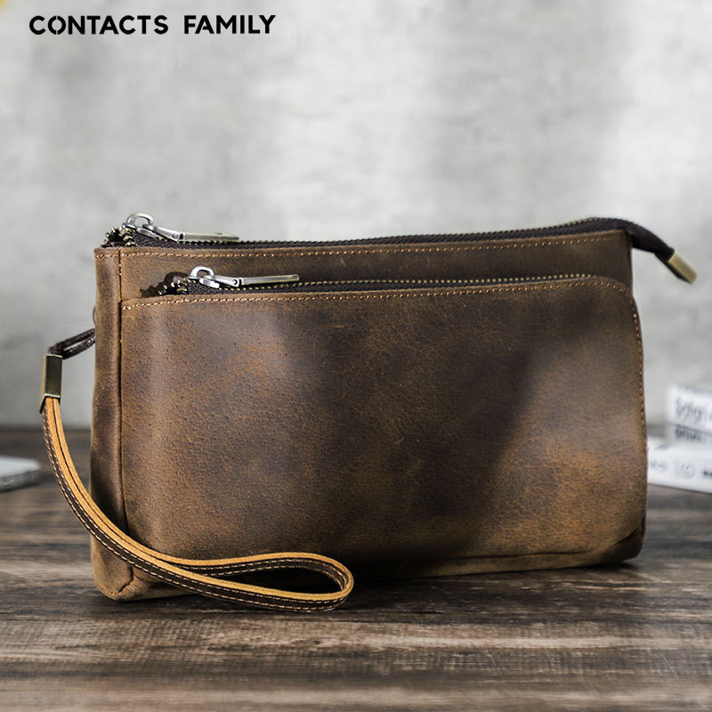 Universal Cable Organizer Electronic Accessories Case Tech Cable Mouse Charger Real Leather Storage Bag