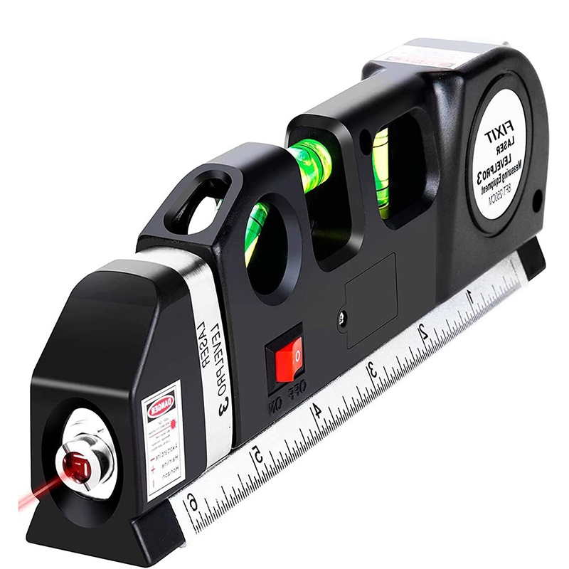 laser measuring tape level bubble tapeline laser level meter 3 in 1 Horizontal measuring tool Woodworking finishing tool