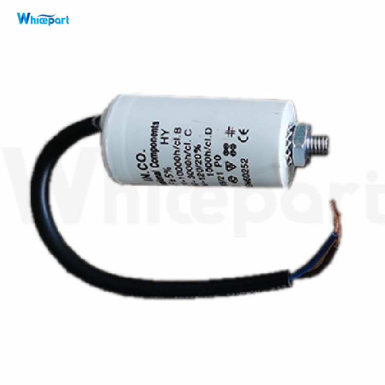 Washing Machine Parts Capacitor CBB60 450V 50/60HZ 2UF with lead, with screw