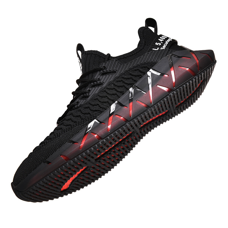 Wollet Men Sports Shoes Lightweight Breathable Mesh Casual Shoes Trend Youth Running Shoes