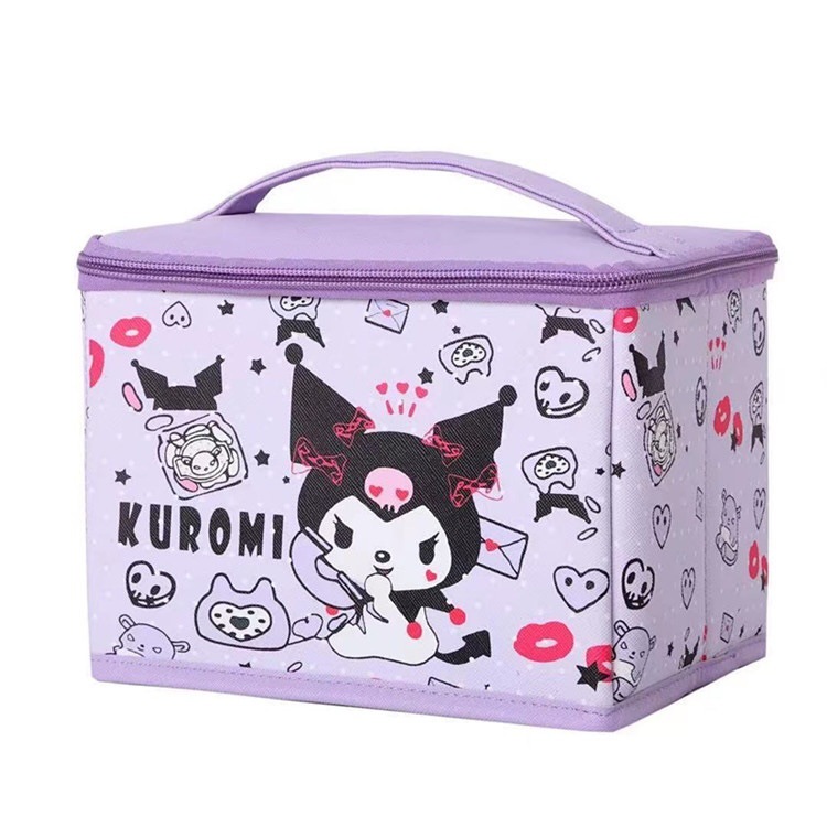 Сумка для туалетных принадлежностей HelloKitty с мультяшным принтом, дорожные сумки для хранения, Полиуретановая косметичка на молнии