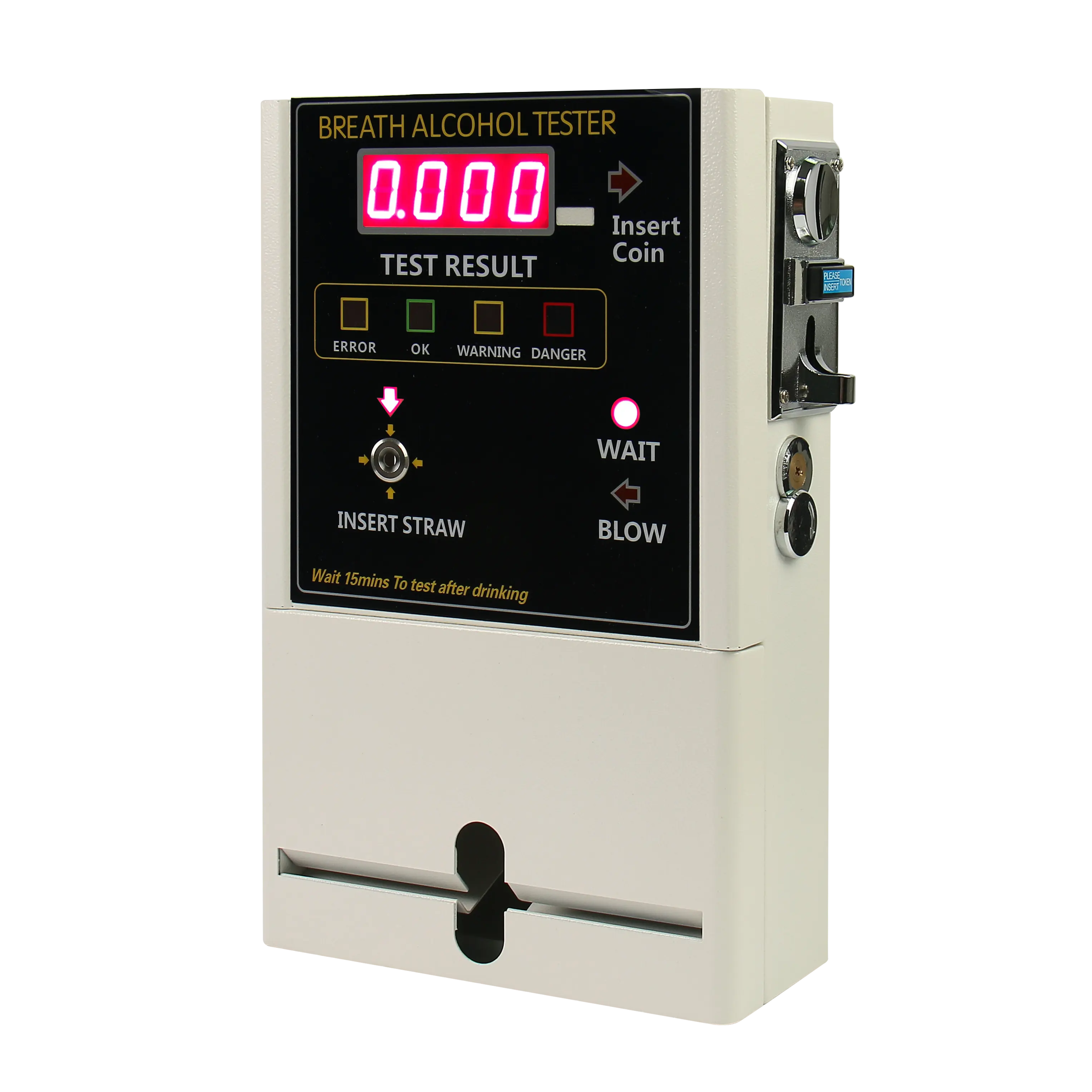 Range Coin Machine Operated Alcohol Tester Commercial Breathalyzer Competitive Price AT319