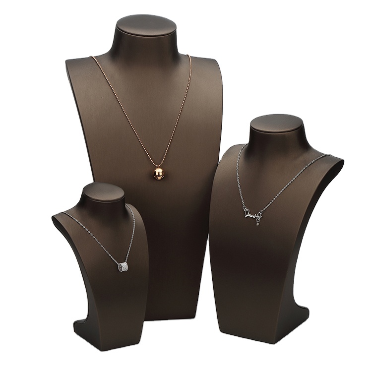 FACTORY SUPPLY Custom PU Leather Necklace Bust Display Stand Holder