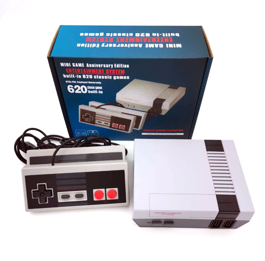 Игровая мини-консоль NES620, двойная Классическая ностальгия, подключенная ТВ, красная и белая консоль, 620 встроенных игр, домашняя игровая машина