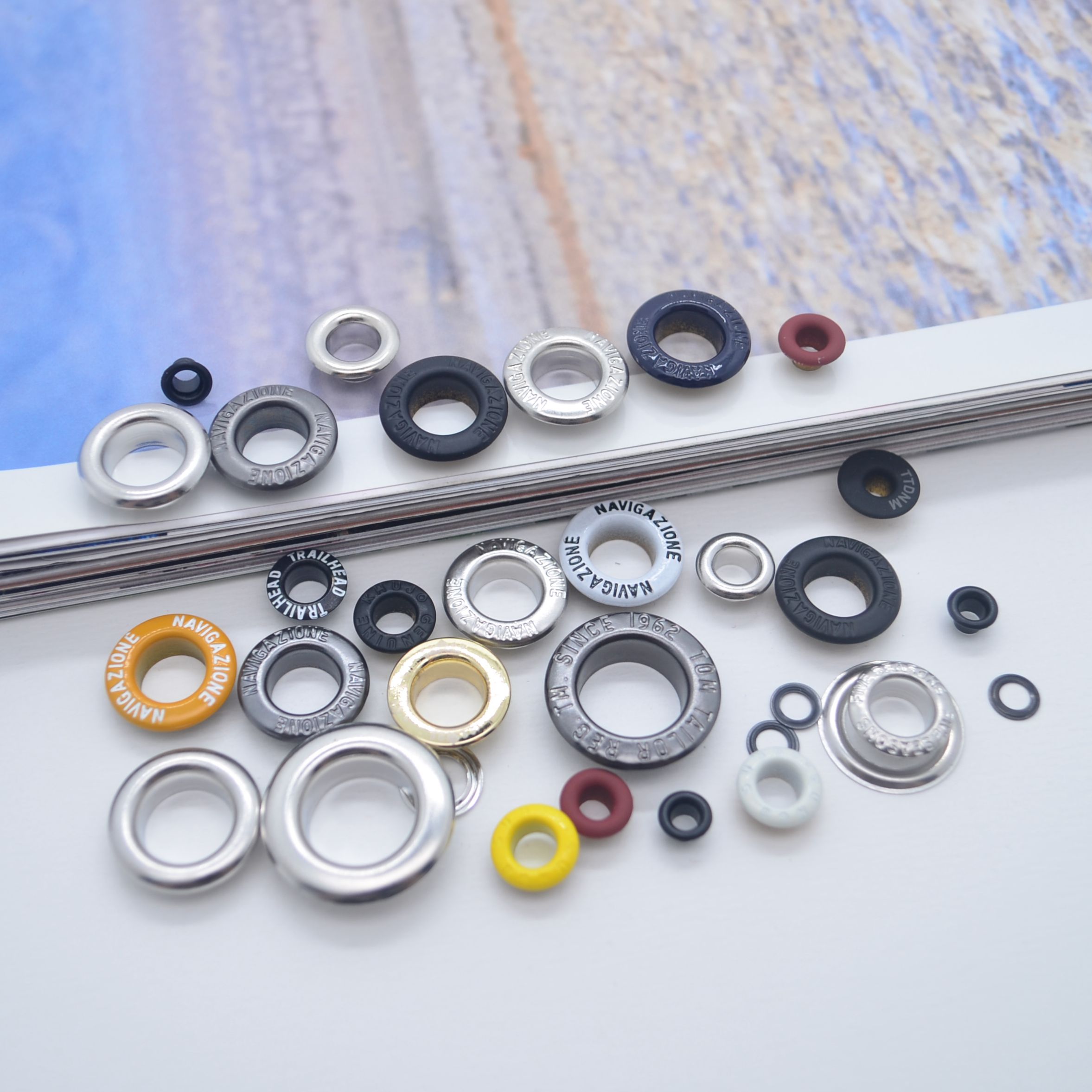 Factory manufacturer eyelets 5mm stainless silver Custom Size logo shoe hoodies grommet eyelet