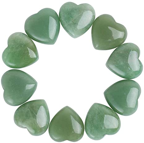 High Quality Natural Green Aventurine Heart Crystal Gem Agate Crystal Heart Palm Stone For Decoration
