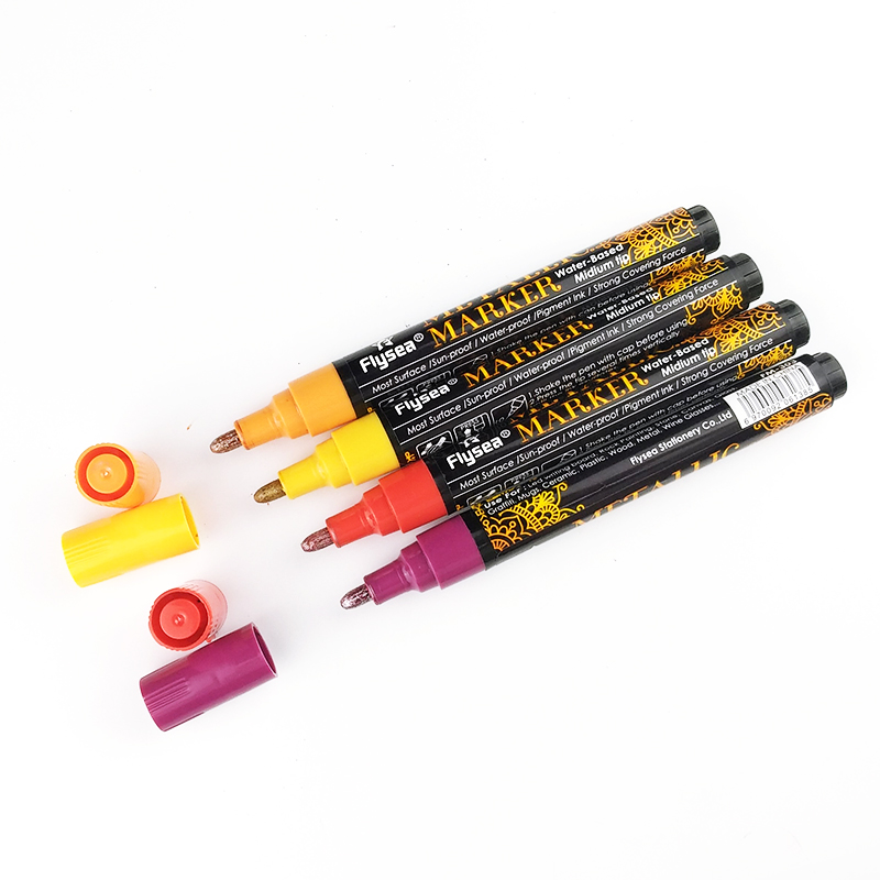 12-pack Цвет металлик краски/Примечание ручка 12 видов цветов Маркер pen set