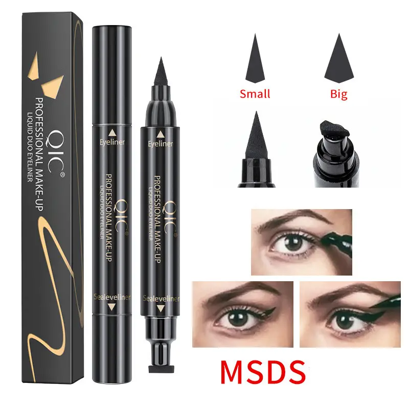 Eyeliner 2 In 1 Pro Winged Eyeliner Stamp Waterproof Makeup Eye Liner Pencil Black Liquid Eyeliner