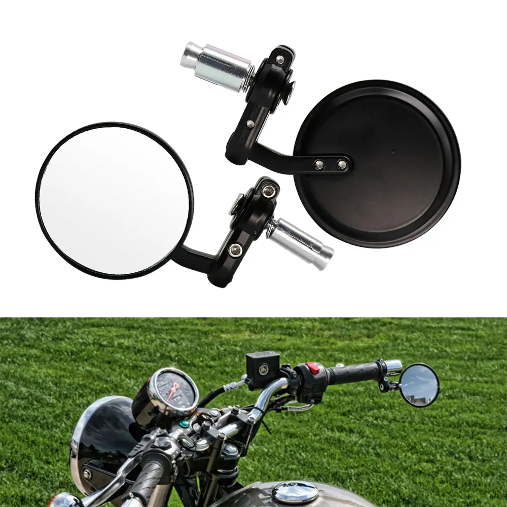 Universal CNC Aluminum Motorcycle Mirror Cafe Racer Rearview Mirror Dirt Bike