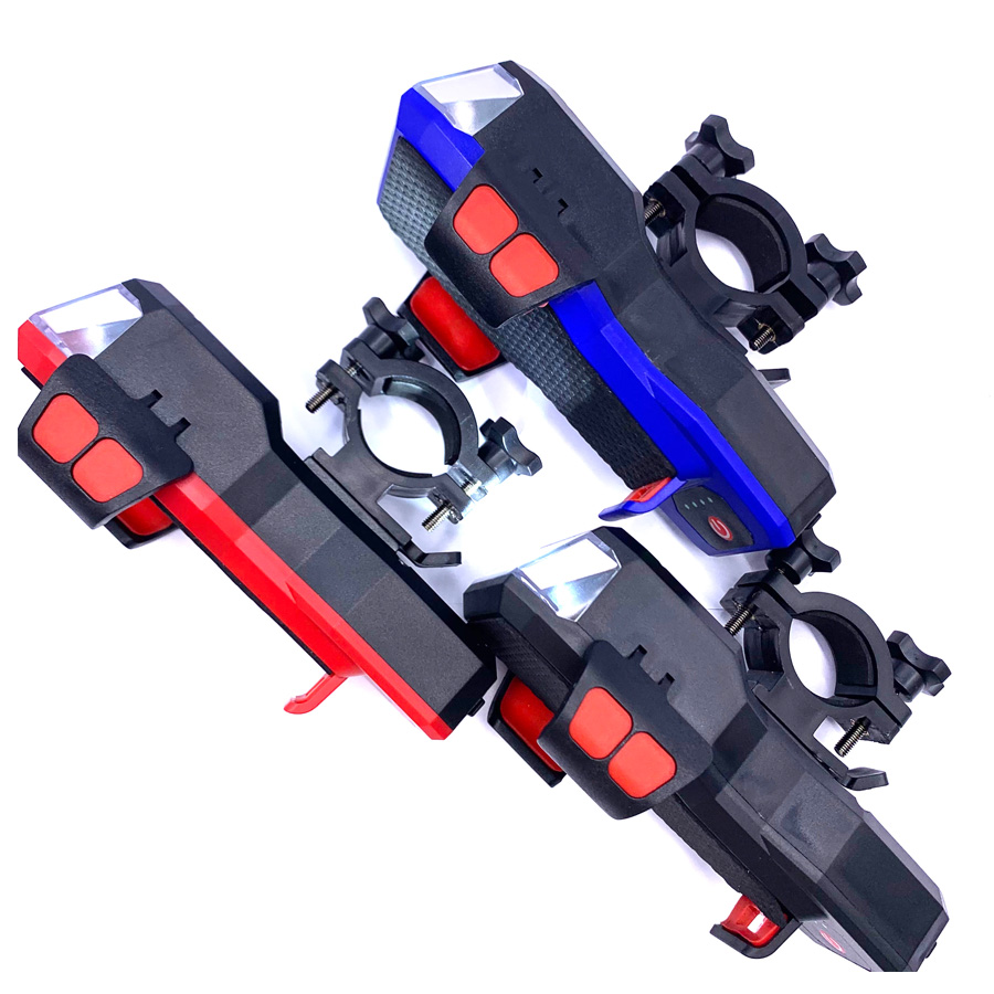 High brightness horn universal Headlights with mobile phone holder led bicycle lights