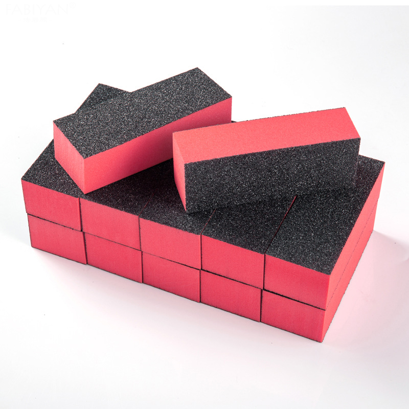 Colorful Nail Files 100/180 Grit Durable Sponge Sanding Buffer Block Nail File