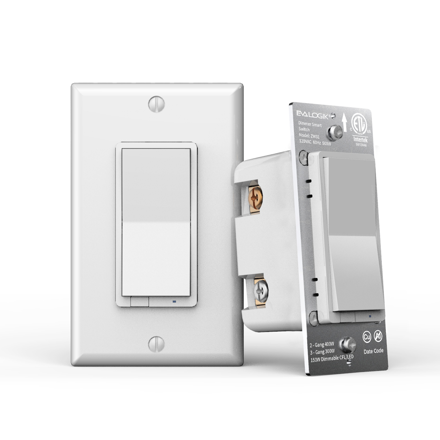 EVALOGIK zwave plus 3 Way US Standard App Control Smart LED переключатель света