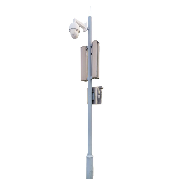 Outdoor customized galvanized steel pole for cctv camera pole 4m light pole