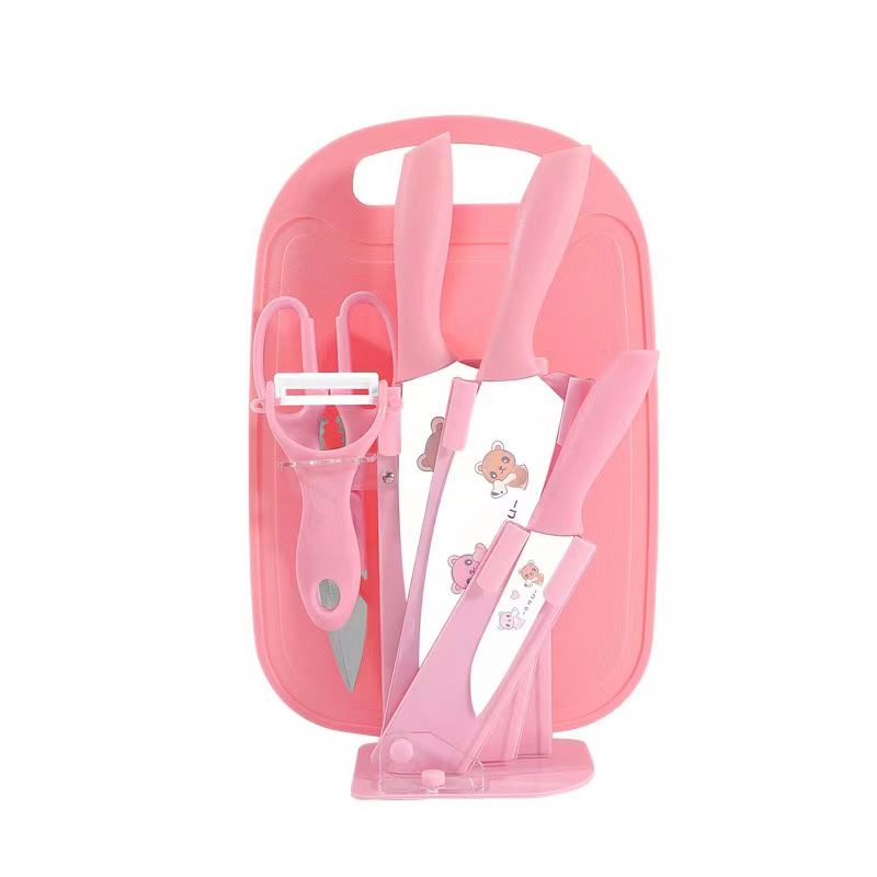 New Desgin Hot Sale Heavy Duty Meat Cleaver Knives Bear Pattern Kitchen Knife Set Great Gift For Friend
