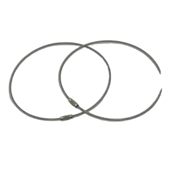 2mm thick wire rope keychain/key ring chain