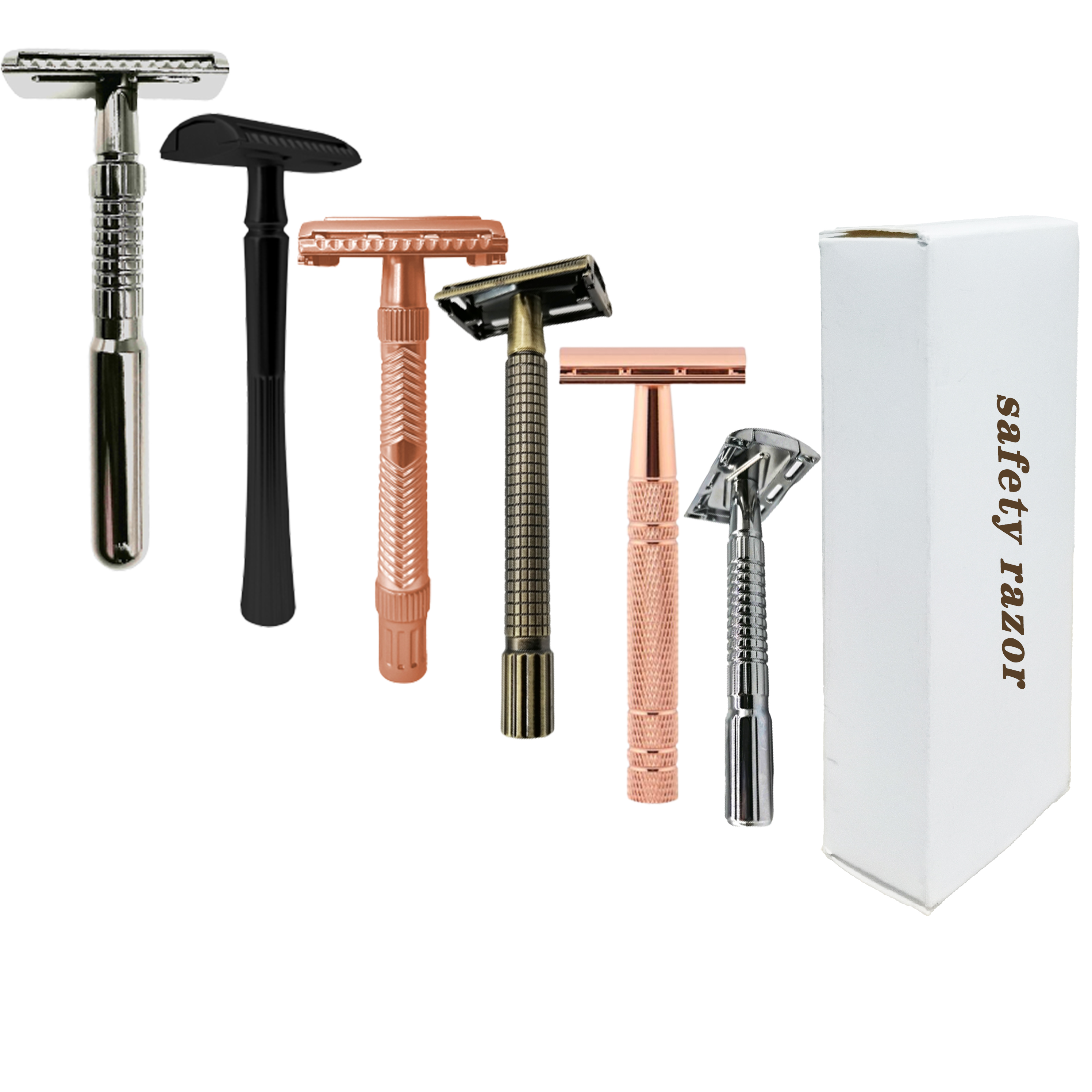 Multimodel Optional Twin Blades Stainless Steel Shaving Razor Body And Face Shave Zinc Alloy Safety Razor