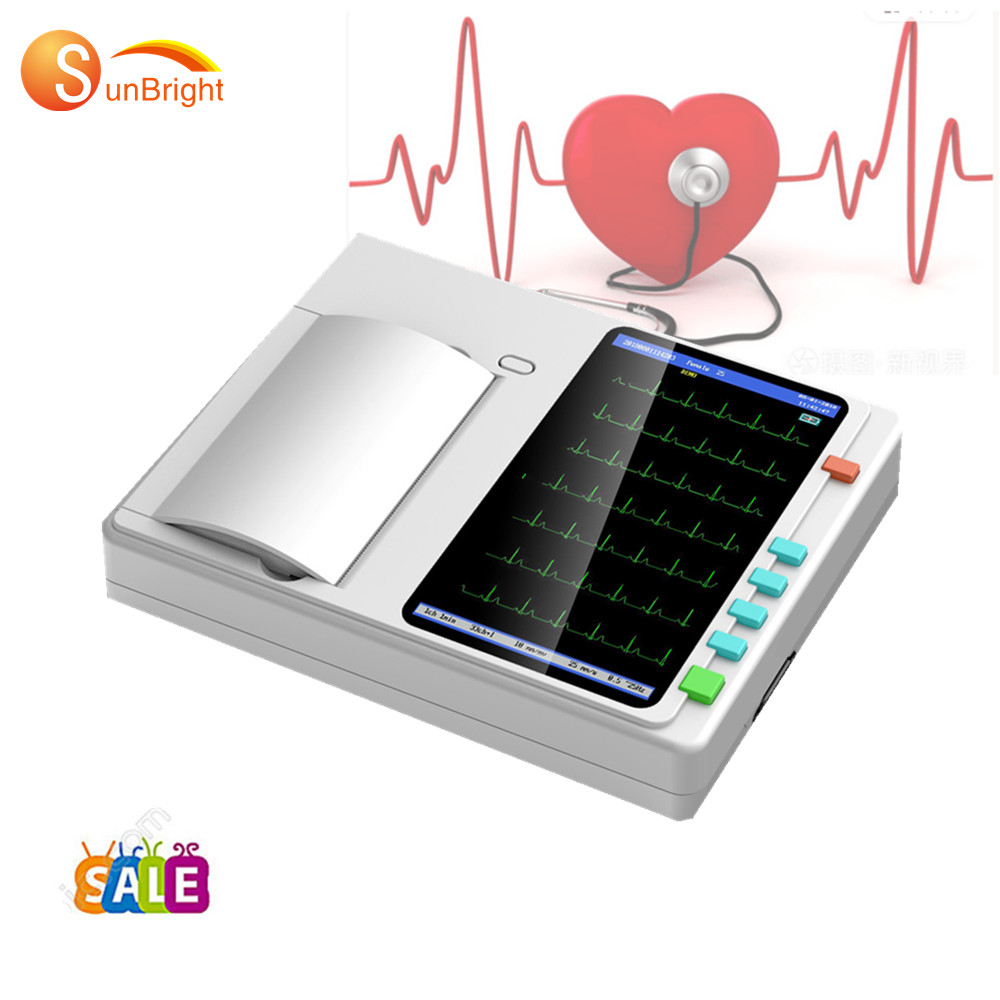 ECG CE Цифровой 3 канальный SUN-7031 портативный ЭКГ машина электрокардиограф
