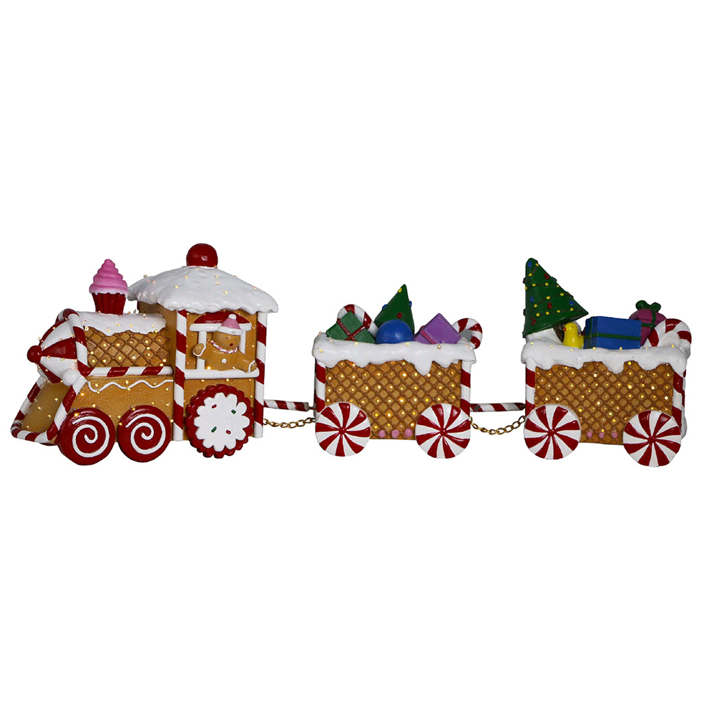2025 New Year Gingerbread Train Ornament for Kids Christmas Desktop Decor & Desk Accessory Perfect Gift Factory Wholesale Craft