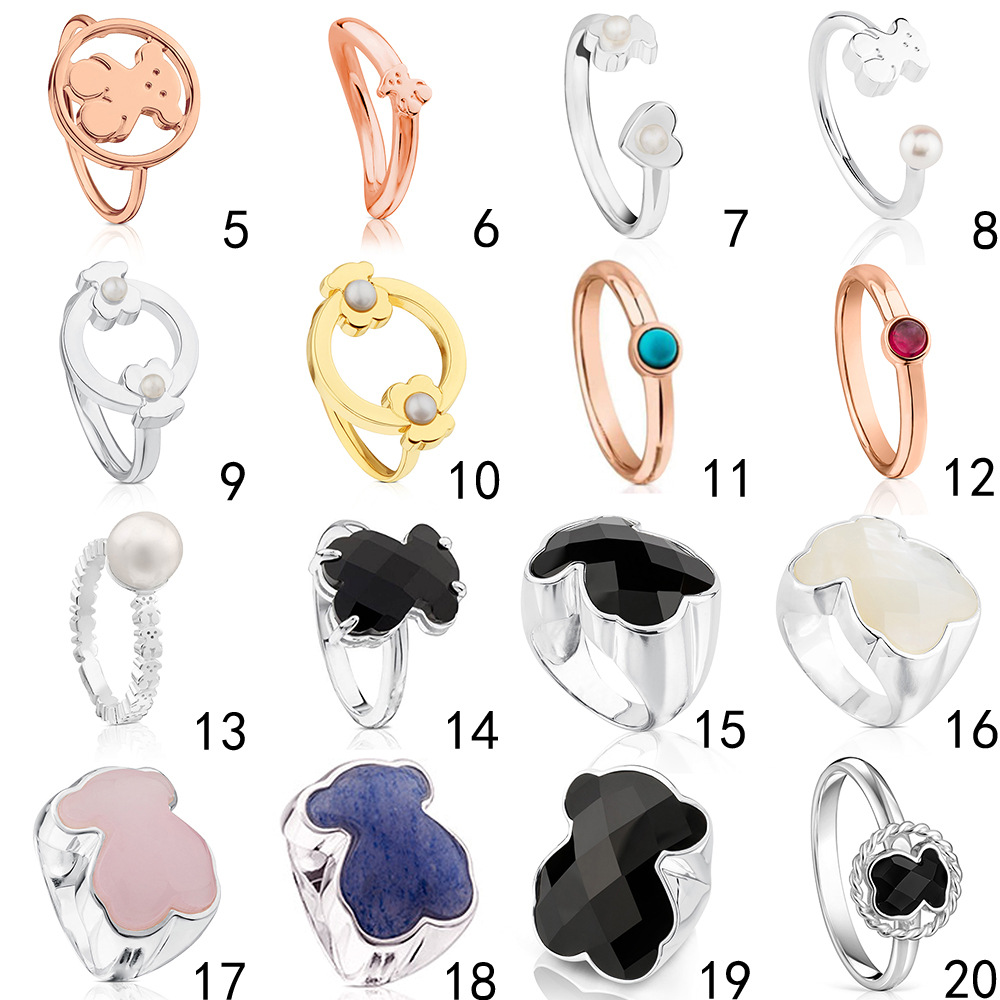 Classic Bear Jewelry S925 Sterling Silver Ring Fine Women Jewelry For Touses