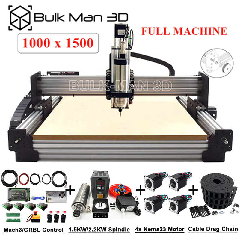 Newest Version 1000x1500mm WorkBee CNC Engraver Woodworking CNC Milling Engraving Machine Full Kit