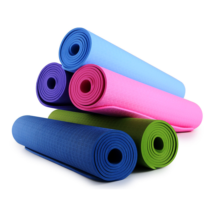 Household Travel Women Use Exercise Tpe Workout Yoga Mat Custom Logo