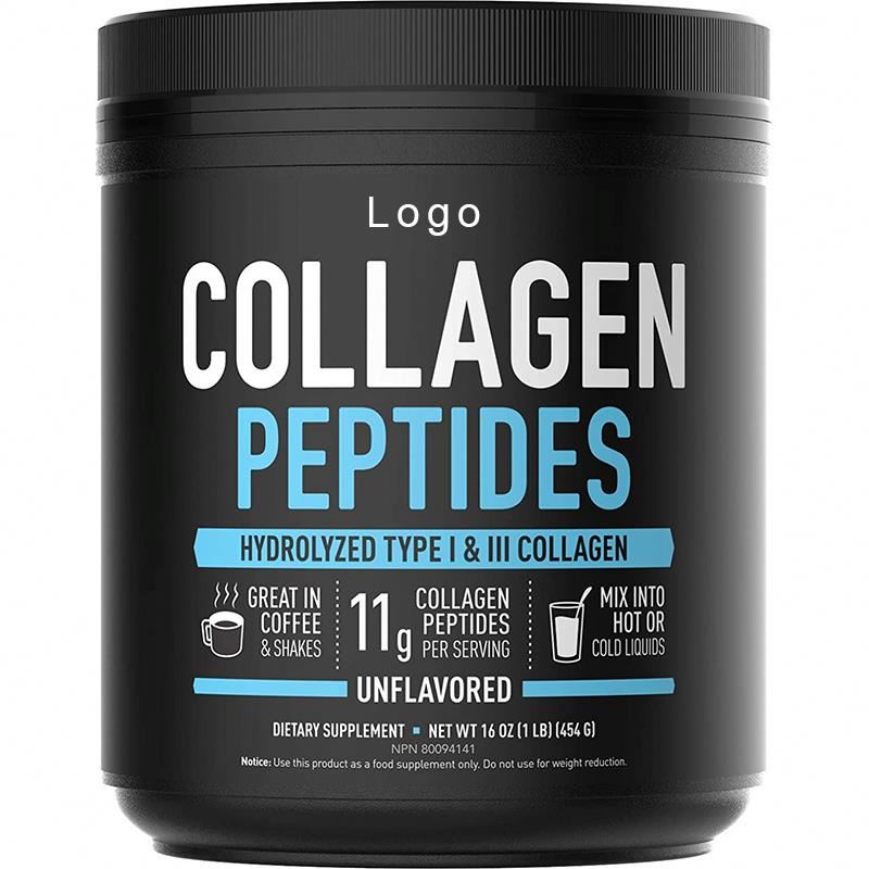 Supplement Biotin Vitamin C Hyaluronic Acid Glucosamine HCl Hydrolysed Collagen Peptides Powder
