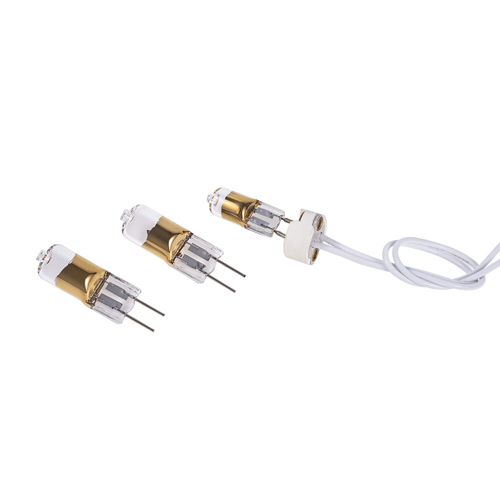 Iodine Tungsten Filament Halogen Bulb G5.3 Two Pin Small Foot 46V150W Crystal Pendant Light Bulbs