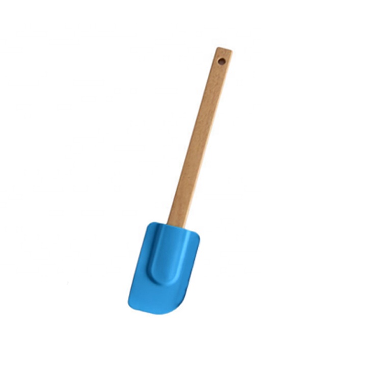 Silicone Spoon Spatula with Cherry Wood Handle Handle Baking Cake Cream Spatula